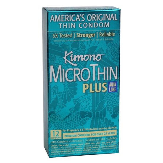 Image de KIMONO MICRO THIN PLUS AQUA LUBE BOITE 12 UNITES