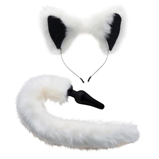 Image de Tailz White Fox Tail and Ears Set