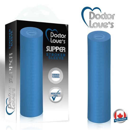 Image de Ribbed - Stroker Sleeve - Blue Transparent