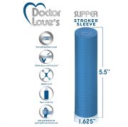 Image de Ribbed - Stroker Sleeve - Blue Transparent