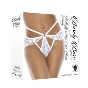 Image de BUTTERFLY STRAP LACE THONG PANTY, WHITE