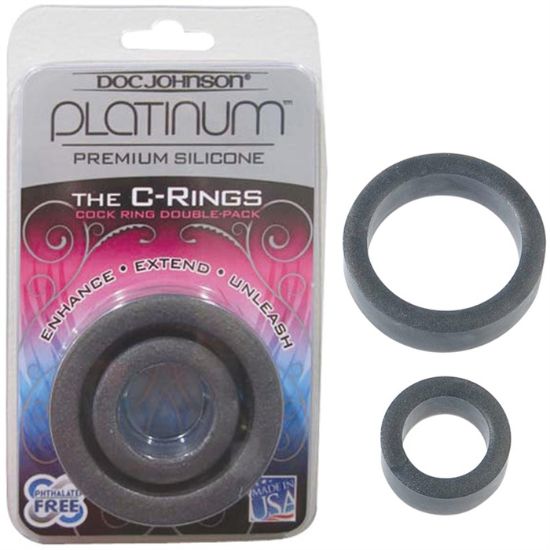 Image de Platinum Premium Silicone - The C-Rings - Charcoal