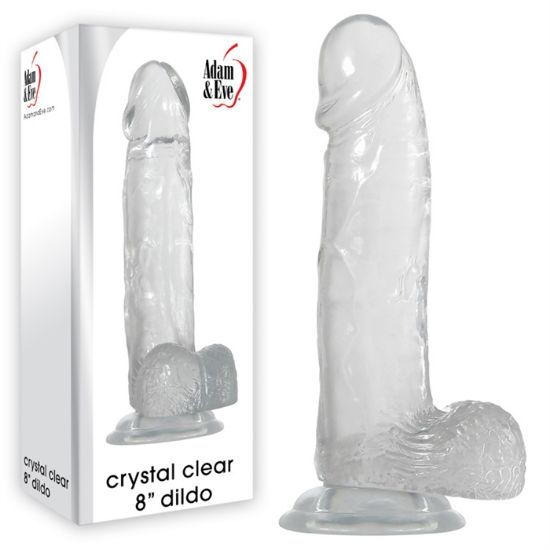 Image de CRYSTAL CLEAR 8" DILDO WITH BALLS