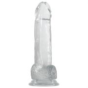 Image de CRYSTAL CLEAR 8" DILDO WITH BALLS