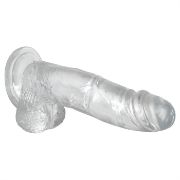 Image de CRYSTAL CLEAR 8" DILDO WITH BALLS
