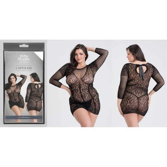 Image de FSOG - Captivate Lacy Mini Dress - Plus