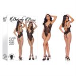 Image de Crotchless Mesh Teddy - Black