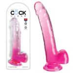 Image de King Cock Clear 9" With Balls - Pink