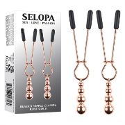 Image de Beaded Nipple Clamps - Rose Gold