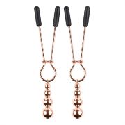 Image de Beaded Nipple Clamps - Rose Gold